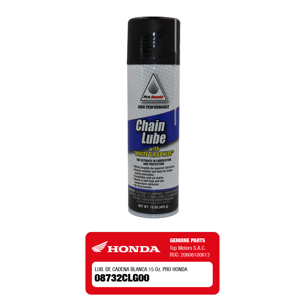 LUB. DE CADENA BLANCA 15 Oz. PRO HONDA Top Motors